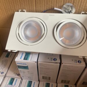Led âm trần 2x9w vuông a/s trung tính Philips