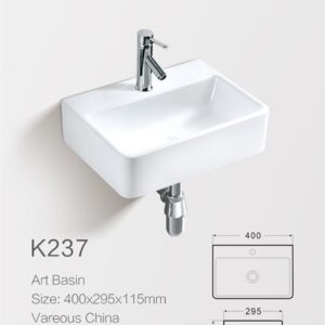 Chậu Lavabo treo tường mini 400x295x115