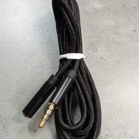 Cáp nối dây audio 3.5mm 2 mét dây dù đen (dây loa)