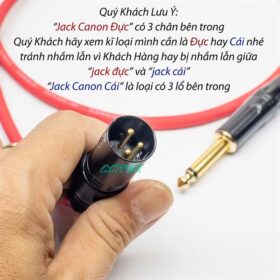 Dây chuyển giắc 6mm ra Canon đực 0.5 mét