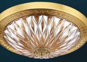 Đèn ốp trần viền đồng LED 36W D380 (P.454)