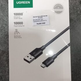 Cáp sạc micro USB màu đen 2m