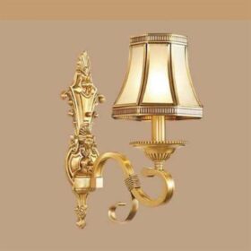 Đèn vách viền xi đồng 1 tay