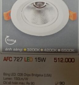 Đèn led spotlight 15w D90 a/s trắng Anfaco
