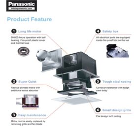 Quạt hút trần có ống dẫn D100 (D24cm) Panasonic