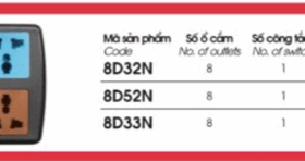 Ổ cắm có dây 8 ổ đa năng 5m Lioa