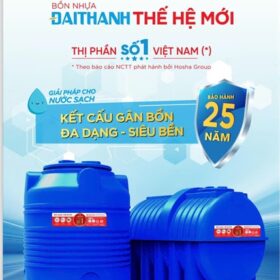 Bồn nhựa nằm 1500L Đại Thành