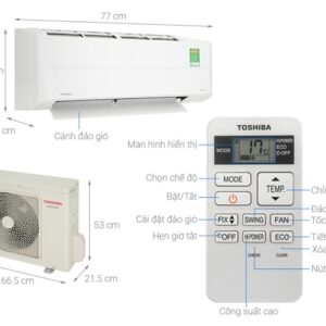 Máy lạnh 1.0HP invert 1C Gas32 Toshiba