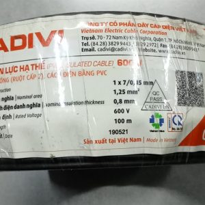Dây đơn 1x1.25 đen Cadivi