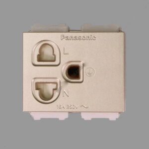Ổ cắm đa năng có màn che màu vàng ánh kim Panasonic