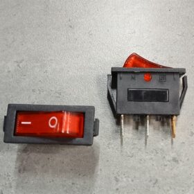 Công tắc bập bênh đỏ 3 chân có đèn