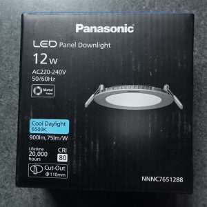 Led âm trần 12w tròn a/s trắng D110 Panasonic