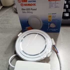 Led âm trần 7w D90 viền bạc a/s trắng (mỏng) Sino