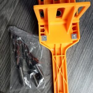 Cữ khoan chốt gỗ bằng nhựa màu vàng + 3 mũi khoét 6, 8, 10