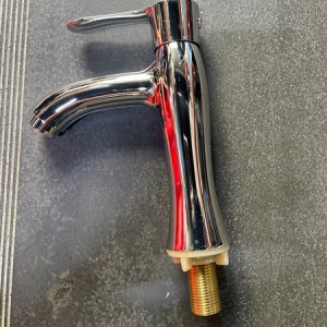 Vòi lavabo cao 20cm thân bóng